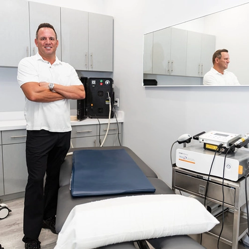 Pain Management Chandler AZ Dan Grant With Trio Injury Treatment Machine